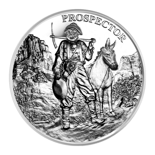 1 oz Prospector Silver Round | Elemetal Mint