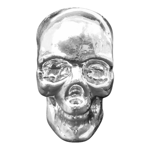 10 oz Silver Skull | Yeager's Poured Silver