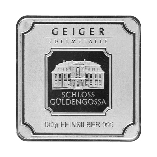 100 gram Security Line Silver Bar | Geiger Edelmetalle