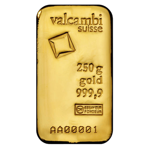 250 gram Gold Bar | Valcambi