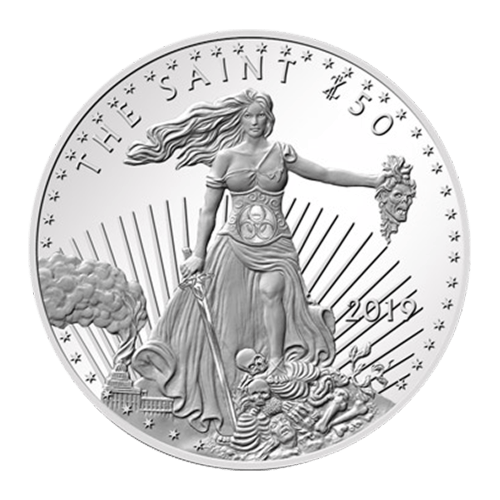 1 oz Zombucks The Saint Silver Round | Elemetal Mint