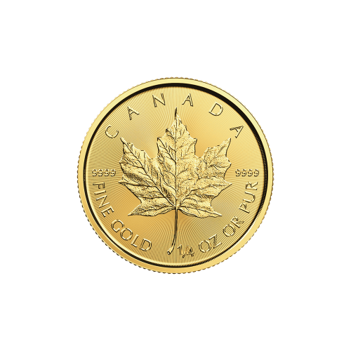 Pièce 1/4 once d'or Feuille d'érable canadienne 2016