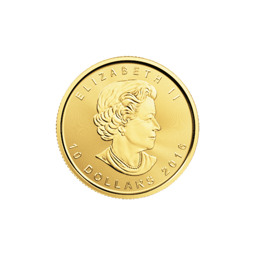 Pièce 1/4 once d'or Feuille d'érable canadienne 2016
