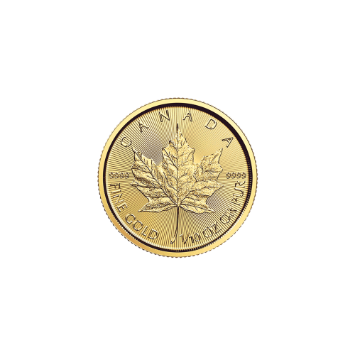 Pièce 1/10 once d'or Feuille d'érable canadienne 2016