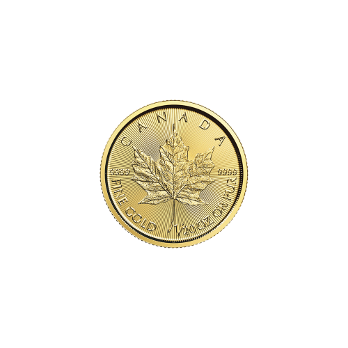 Pièce 1/20 once d'or Feuille d'érable canadienne 2016