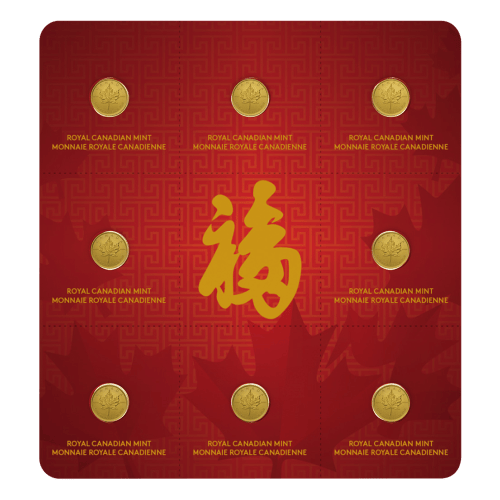 Plaquette Maplegram8 de pièces 8 grammes (8 x 1 g) en or 2016 | Monnaie royale canadienne