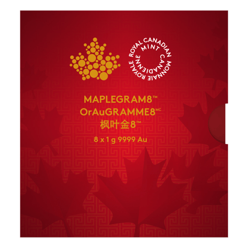 Plaquette Maplegram8 de pièces 8 grammes (8 x 1 g) en or 2016 | Monnaie royale canadienne