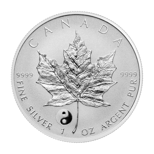 1 oz 2016 Canadian Maple Leaf Yin Yang Privy Reverse Proof Silver