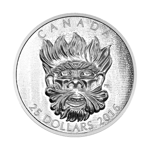 2016 Sculptural Art of Parliament | Grotesque Wild Green Man Silver Coin