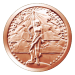 Ronde 1 once de cuivre Non Vi Virtute Vici 2015