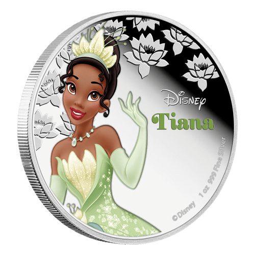 Pièce 1 once d'argent Princesse Tiana Disney 2016