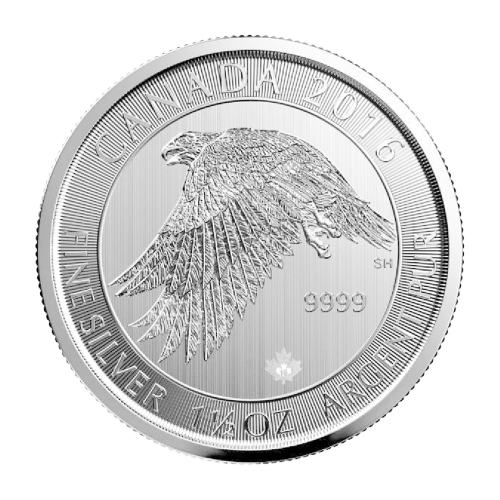 1.5 oz 2016 Canadian Snow Falcon Silver Coin | Royal Canadian Mint