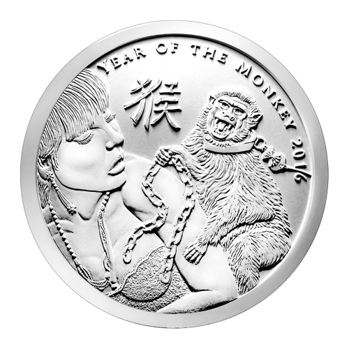 Ronde 1 once d'argent Année du Singe Silver Shield 2016