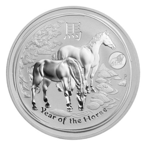 1 oz 2014 Lunar Year of the Horse Lion Privy Silver Coin | Perth
