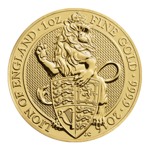 Pièce 1 once d'or Les Bêtes de la Reine : Lion d'Angleterre 2016 | La Monnaie royale