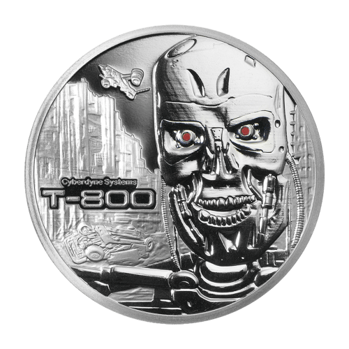 1 oz Terminator T-800 Silver Round