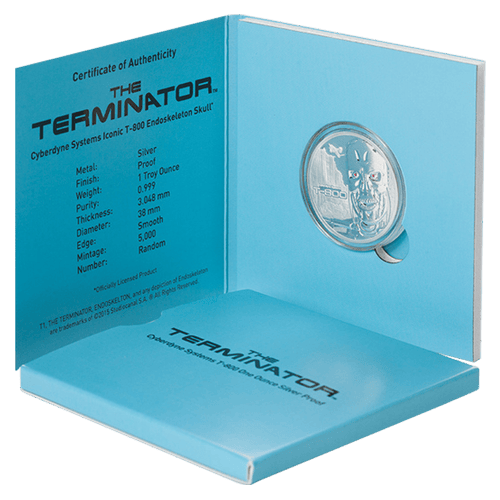 1 oz Terminator T-800 Silver Round