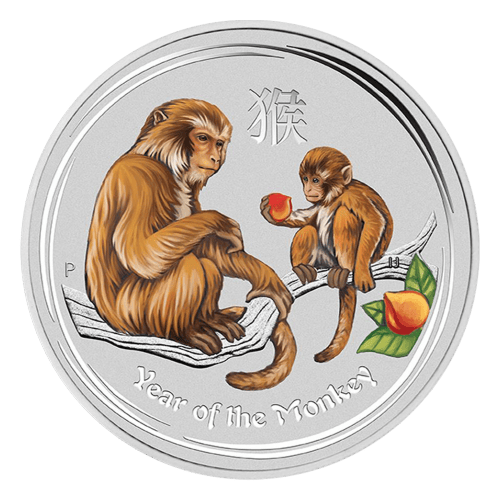 1 oz 2016 Lunar Year of the Monkey Colourized Silver Coin | Perth Mint