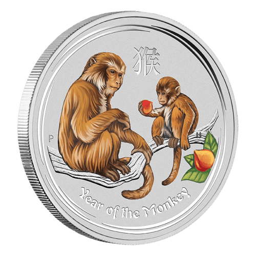1 oz 2016 Lunar Year of the Monkey Colourized Silver Coin | Perth Mint