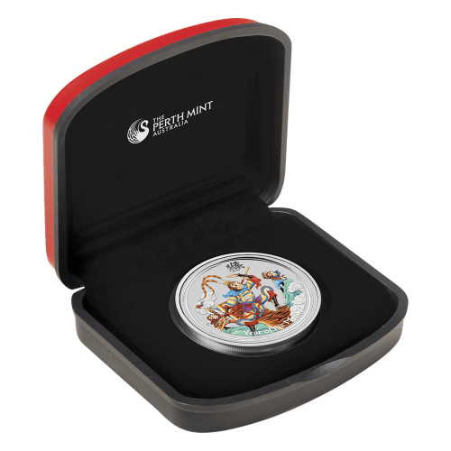 Pièce 1 once d'argent coloré Monkey King 2016 | Monnaie de Perth