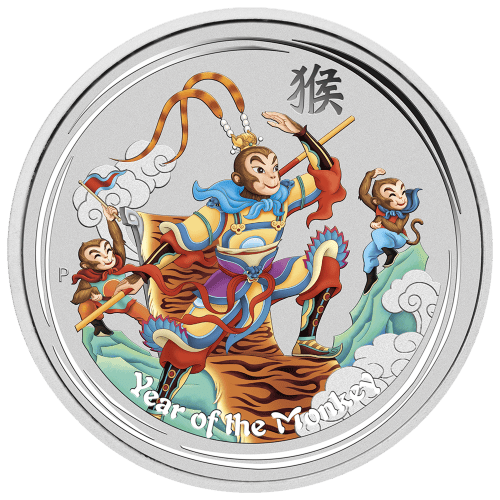 5 oz 2016 Monkey King Colourized Silver Coin | Perth Mint