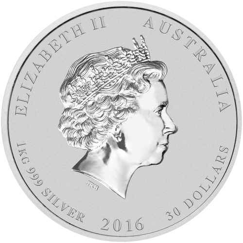 Pièce 1 kilo d'argent coloré King Monkey 2016 | Monnaie de Perth