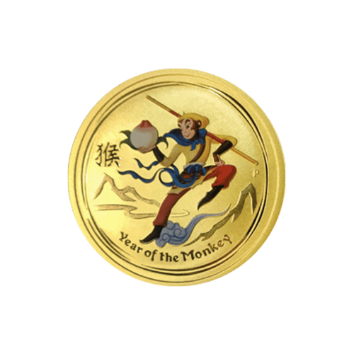 1/4 oz 2016 Monkey King Colourized Gold Coin | Perth Mint