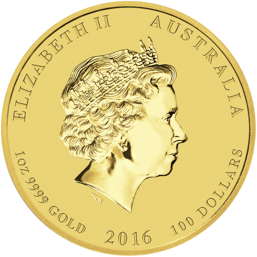 Pièce 1 once d'or coloré Roi des singes 2016 Monnaie de Perth