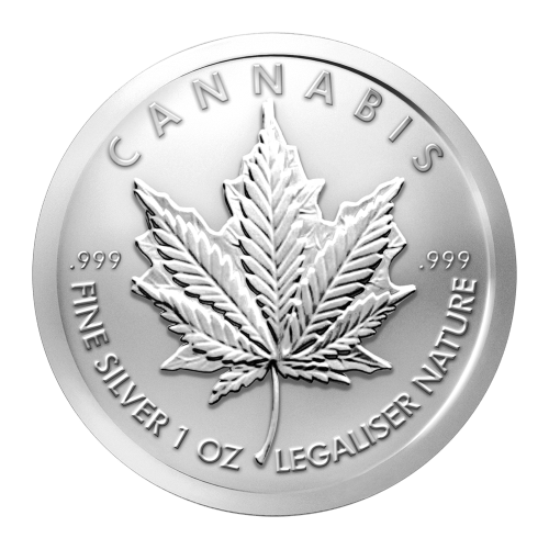 1 oz 2016 Cannabis Silver Round | Silver Shield