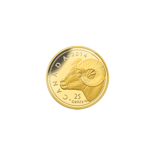 0.5 gram 2014 Rocky Mountain Bighorn Sheep Gold Coin | Royal Canadian Mint