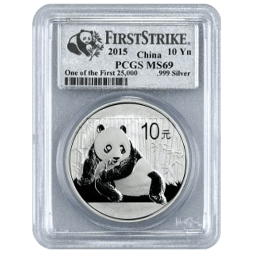 1 oz 2015 Chinese Panda MS-69 (FS) Silver Coin | Chinese Mint