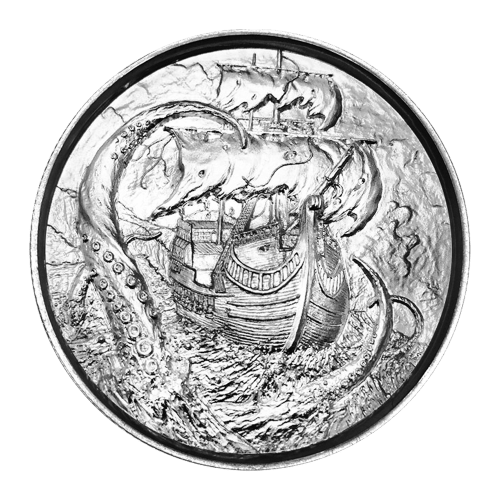 2 oz Privateer Collection: Kraken Ultra High Relief Silver Round