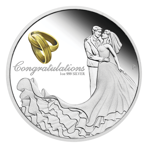 1 oz 2016 Wedding Silver Proof Coin | Perth Mint