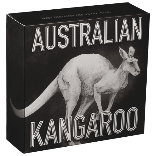 2 oz 2016 Australian Kangaroo Antiqued High Relief Silver Coin | Perth Mint