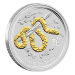 1 oz 2013 Lunar Year of the Snake Gilded Silver Coin | Perth Mint