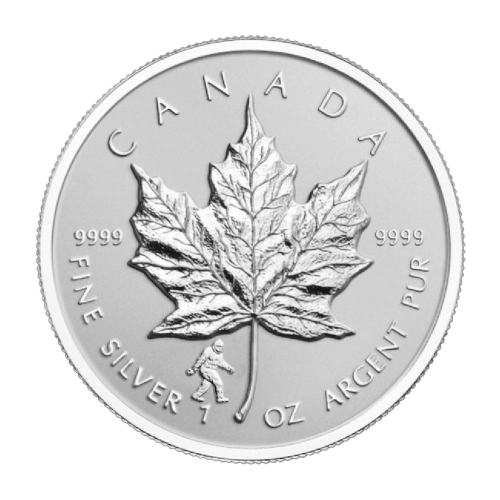 1 oz 2016 Canadian Maple Leaf Bigfoot Privy Reverse Proof Silver