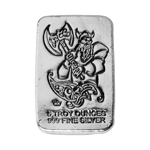 5 oz Hand Poured Battle Axe Viking Warrior Silver Bar | Monarch