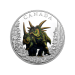 Pièce 1/2 once d'argent Épreuve numismatique L'ère des dinosaures | Le Lézard à cornes 2016