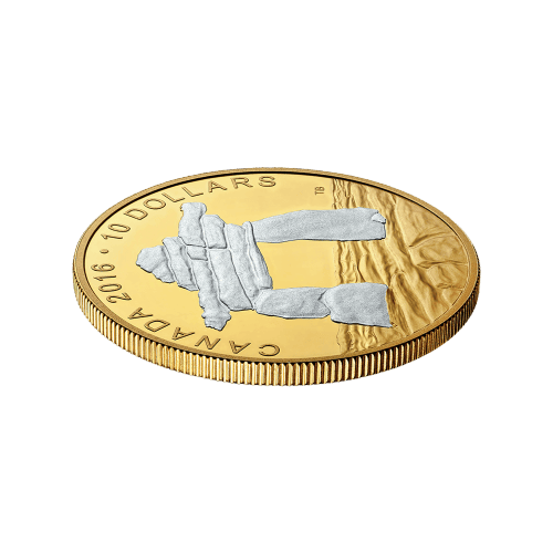 1/2 oz 2016 Iconic Canada: Inukshuk Reverse Plated Silver Proof Coin | Royal Canadian Mint