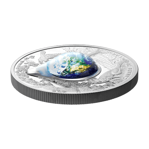 Pièce 1 once d'argent 3D colorée Épreuve numismatique Mère Terre 2016