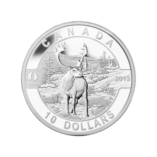 1/2 oz 2013 O Canada Series | The Caribou Silver Coin