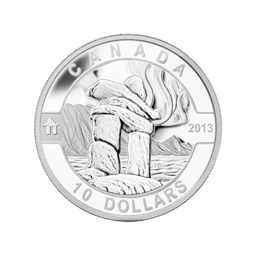 1/2 oz 2013 O Canada Series | Inukshuk Silver Coin