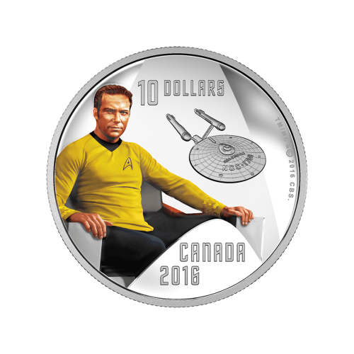 1/2 oz 2016 RCM Star Trek™ | Captain Kirk Silver Proof Coin