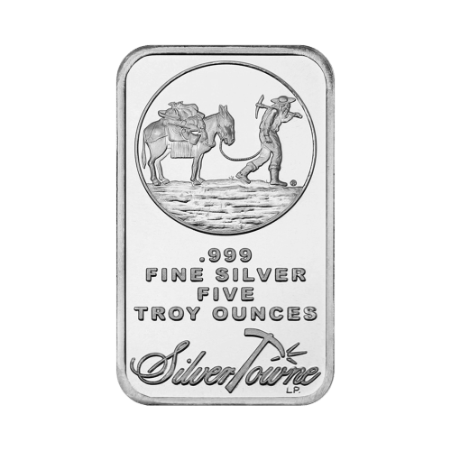 5 oz Prospector Silver Bar | Silvertowne Mint