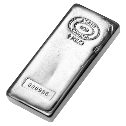 1 kilo Asahi Canada Silver Bar Serial Numbers 1-999 | Asahi