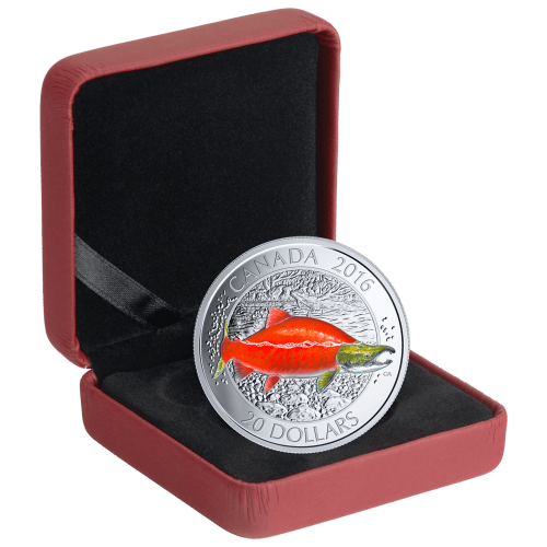 1 oz 2016 Canadian Salmonids | Sockeye Salmon Silver Proof Coin