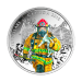 Pièce 3/4 once d'argent Épreuve numismatique Héros nationaux | Sapeurs-pompiers 2016