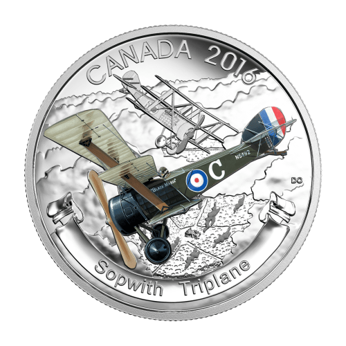 Pièce 1 once d'argent Épreuve numismatique Série Avions de la Première Guerre mondiale | Sopwith Triplane 2016