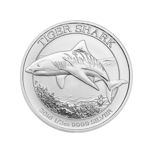 Pièce 1/2 once d'argent Requin tigre 2016 | Monnaie de Perth