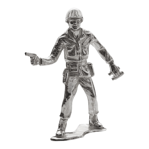 Set of 6 x 1 oz Army Men Silver Soldiers | Elemetal Mint